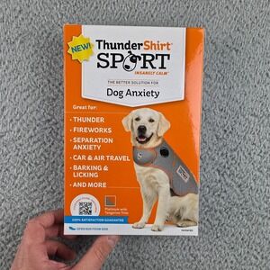 Thundershirt Sport SMALL 15 - 25 Lbs Dog Anxiety Vest Thunder Fireworks Gray